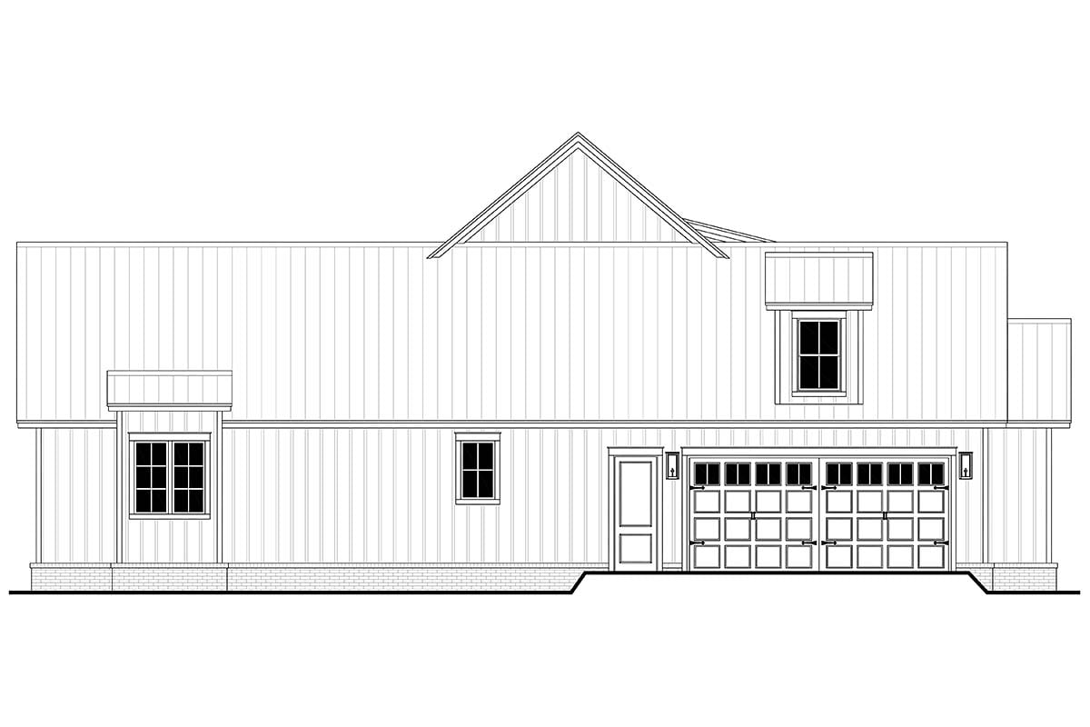 Farmhouse Plan with 2792 Sq. Ft., 3 Bedrooms, 3 Bathrooms, 2 Car Garage Picture 3