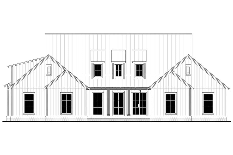 Farmhouse Plan with 2792 Sq. Ft., 3 Bedrooms, 3 Bathrooms, 2 Car Garage Picture 4
