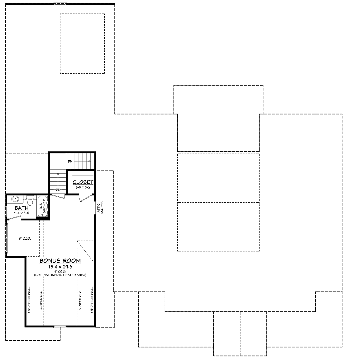 Country Farmhouse New American Style Traditional Level Two of Plan 80872