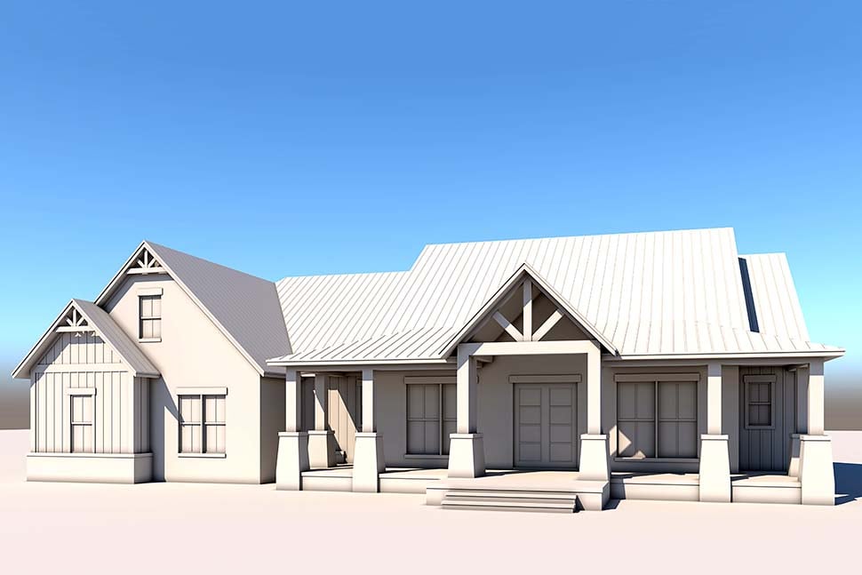 Country, Farmhouse, New American Style, Traditional Plan with 2961 Sq. Ft., 4 Bedrooms, 4 Bathrooms, 3 Car Garage Picture 5