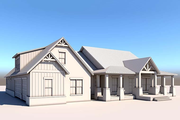 Country, Farmhouse, New American Style, Traditional Plan with 2961 Sq. Ft., 4 Bedrooms, 4 Bathrooms, 3 Car Garage Picture 6