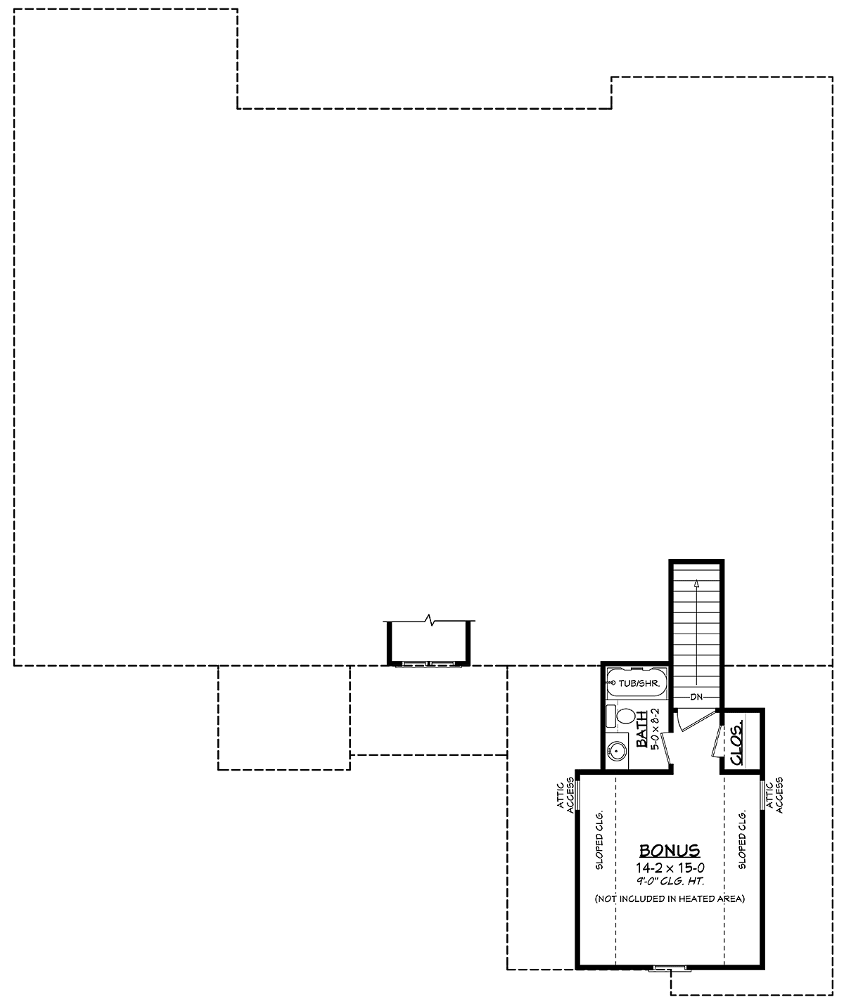 Country Craftsman Farmhouse Southern Level Two of Plan 80874