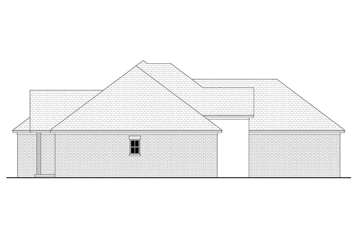 Country, Traditional Plan with 1999 Sq. Ft., 4 Bedrooms, 3 Bathrooms, 2 Car Garage Picture 3