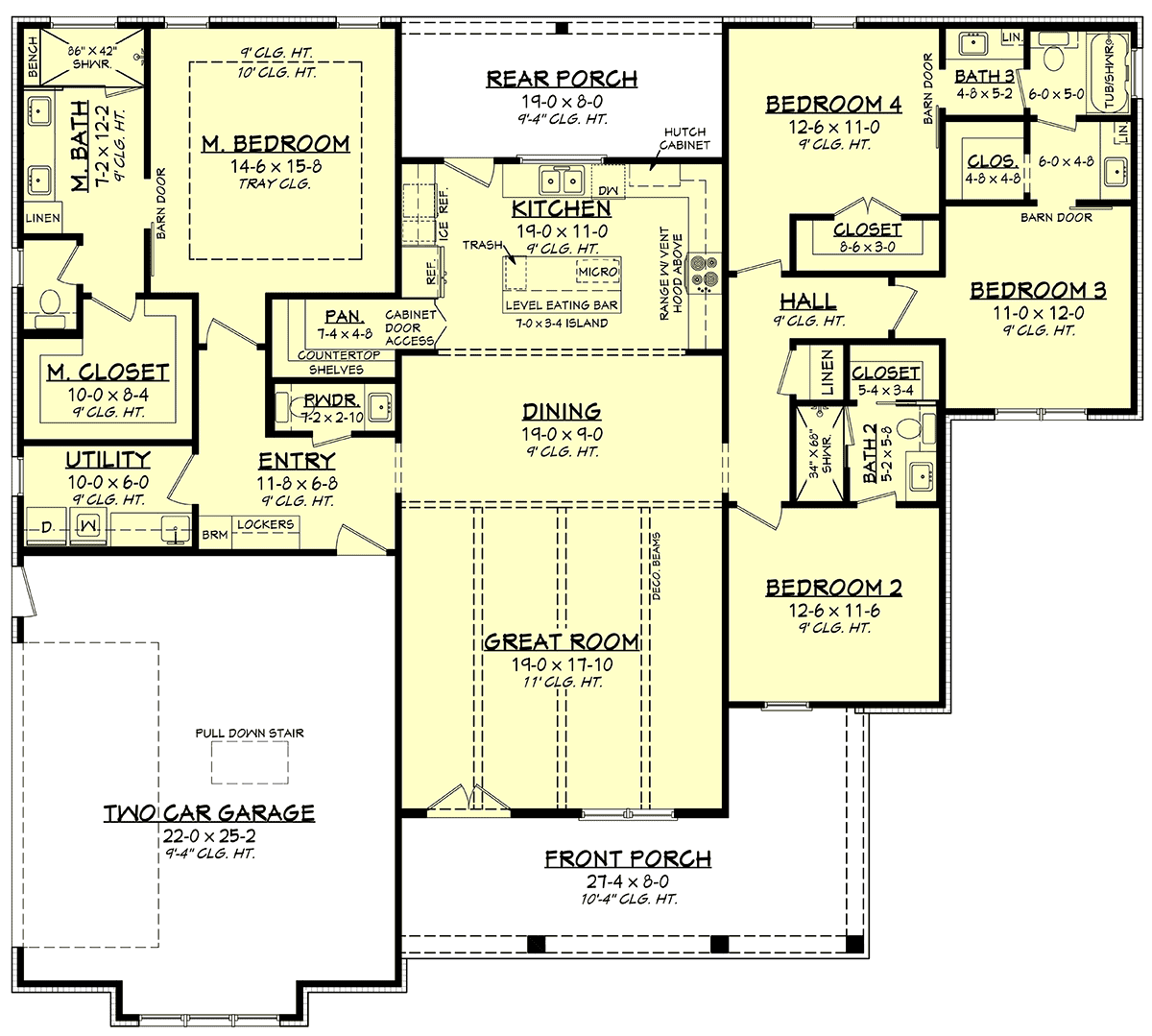 House Plan 80876 Level One