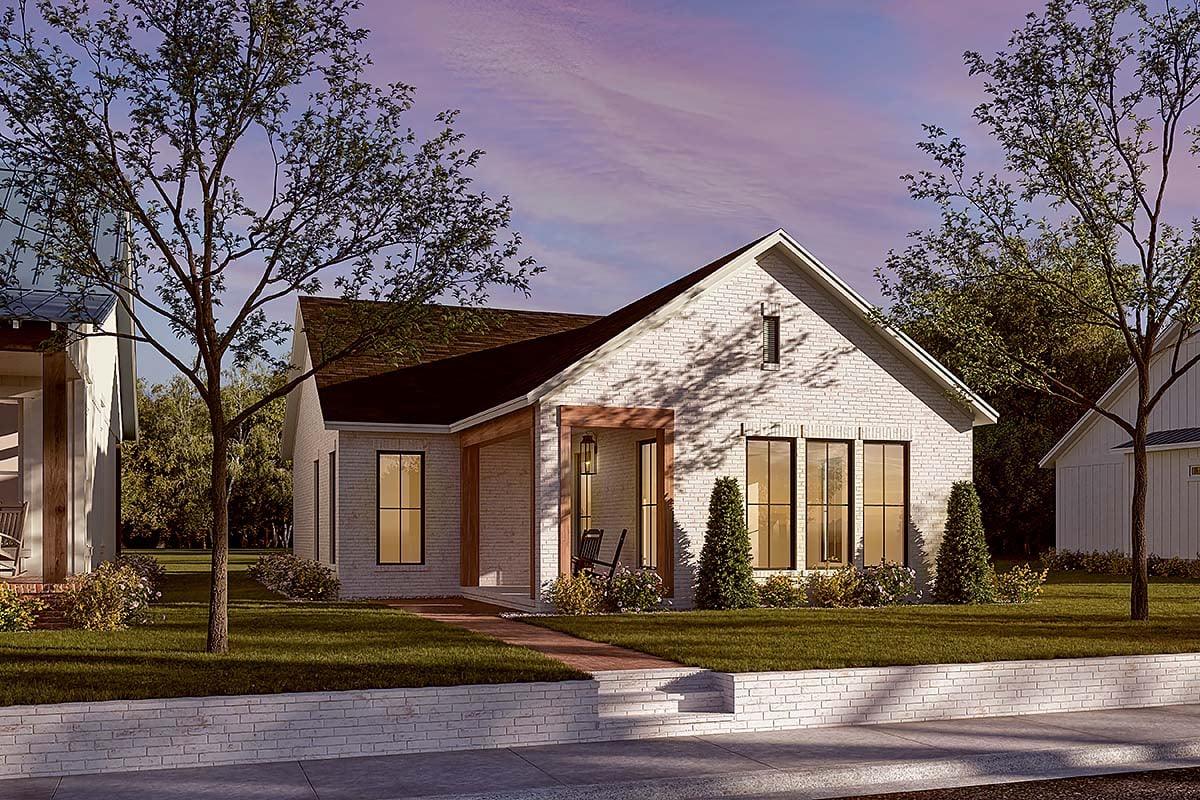 Cottage, Traditional Plan with 1196 Sq. Ft., 2 Bedrooms, 2 Bathrooms Elevation