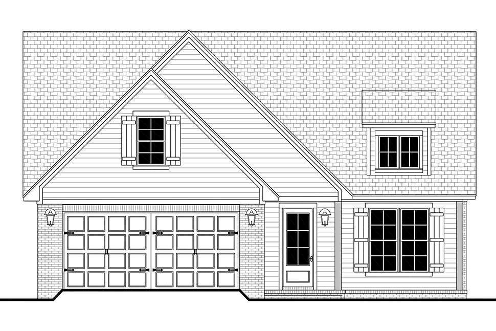 Country, Craftsman, Farmhouse, Southern Plan with 2004 Sq. Ft., 4 Bedrooms, 3 Bathrooms, 2 Car Garage Picture 4