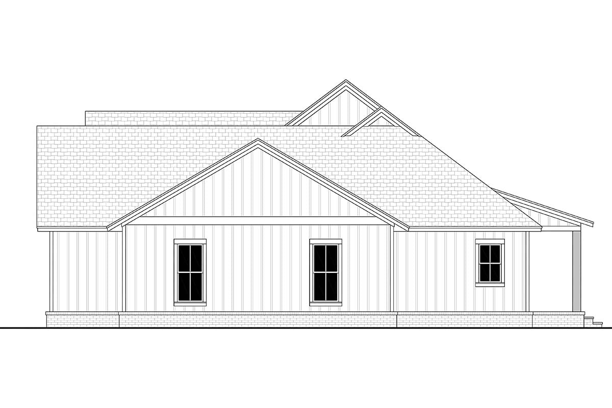 Country, Farmhouse, New American Style, Ranch, Traditional Plan with 1797 Sq. Ft., 3 Bedrooms, 3 Bathrooms, 3 Car Garage Picture 2