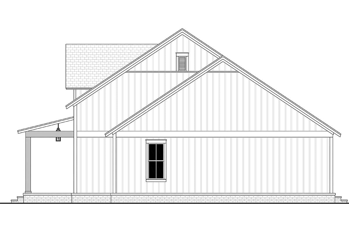 Country, Farmhouse, New American Style, Traditional Plan with 1479 Sq. Ft., 3 Bedrooms, 2 Bathrooms, 2 Car Garage Picture 2