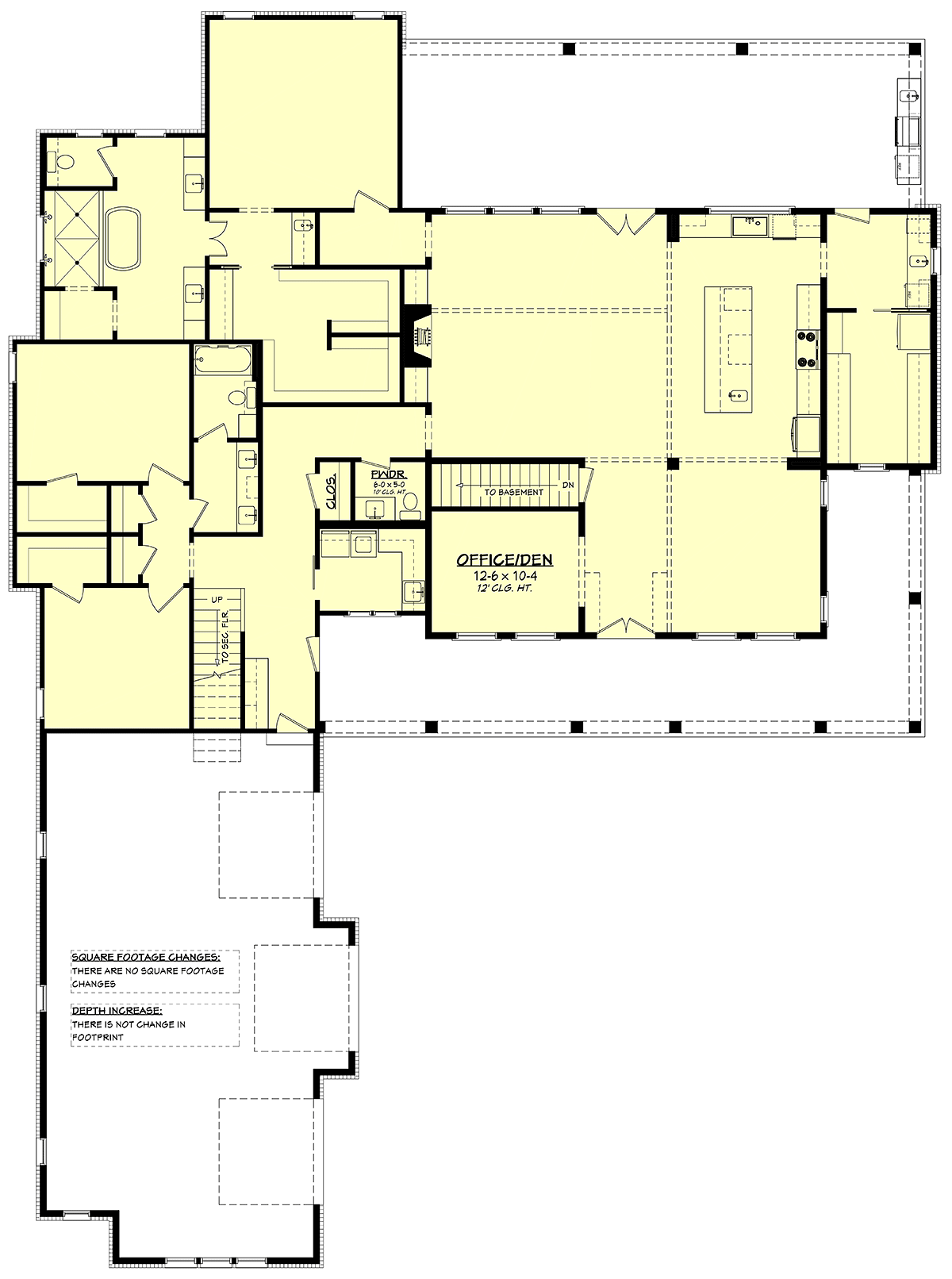 Country Craftsman Farmhouse Southern Alternate Level One of Plan 80892