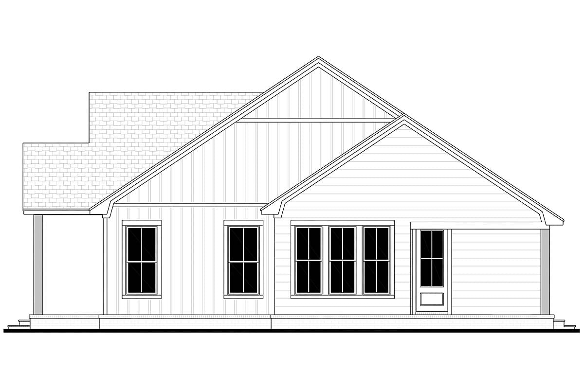 Country, Craftsman, Farmhouse, Southern Plan with 1399 Sq. Ft., 2 Bedrooms, 2 Bathrooms Picture 2