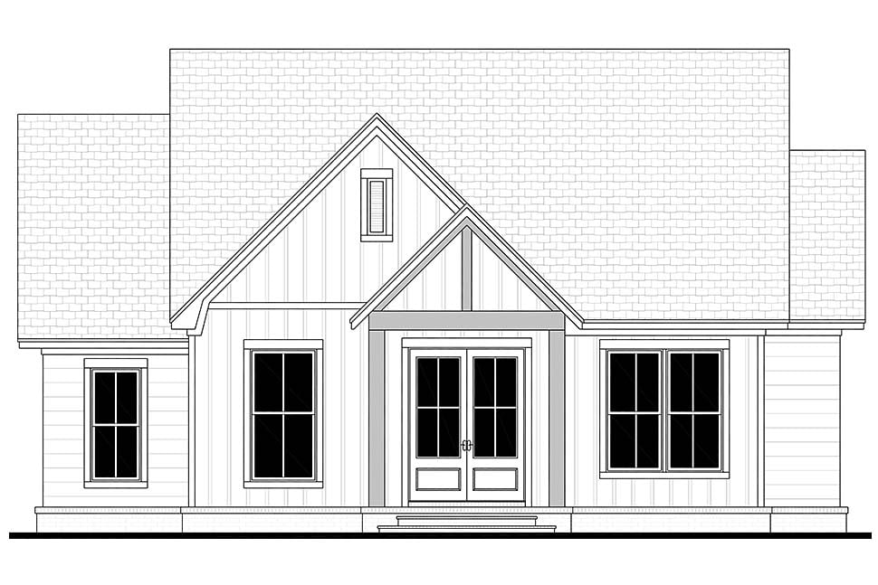 Country, Craftsman, Farmhouse, Southern Plan with 1399 Sq. Ft., 2 Bedrooms, 2 Bathrooms Picture 4