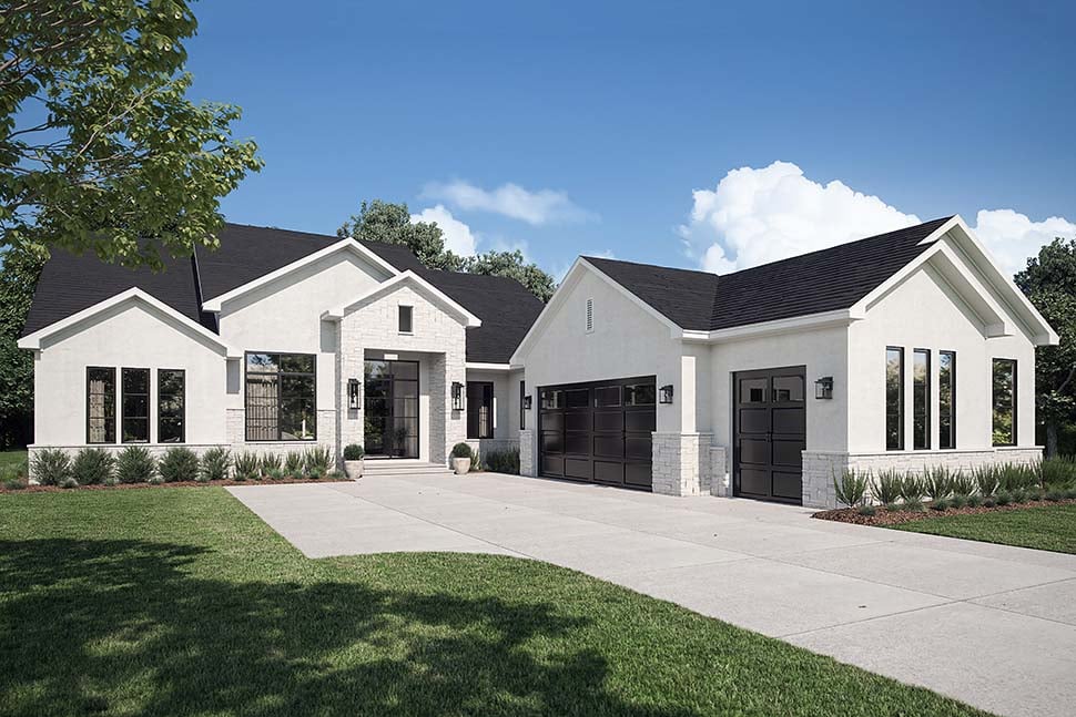 Contemporary, New American Style, Southern, Traditional Plan with 2726 Sq. Ft., 3 Bedrooms, 4 Bathrooms, 2 Car Garage Picture 5