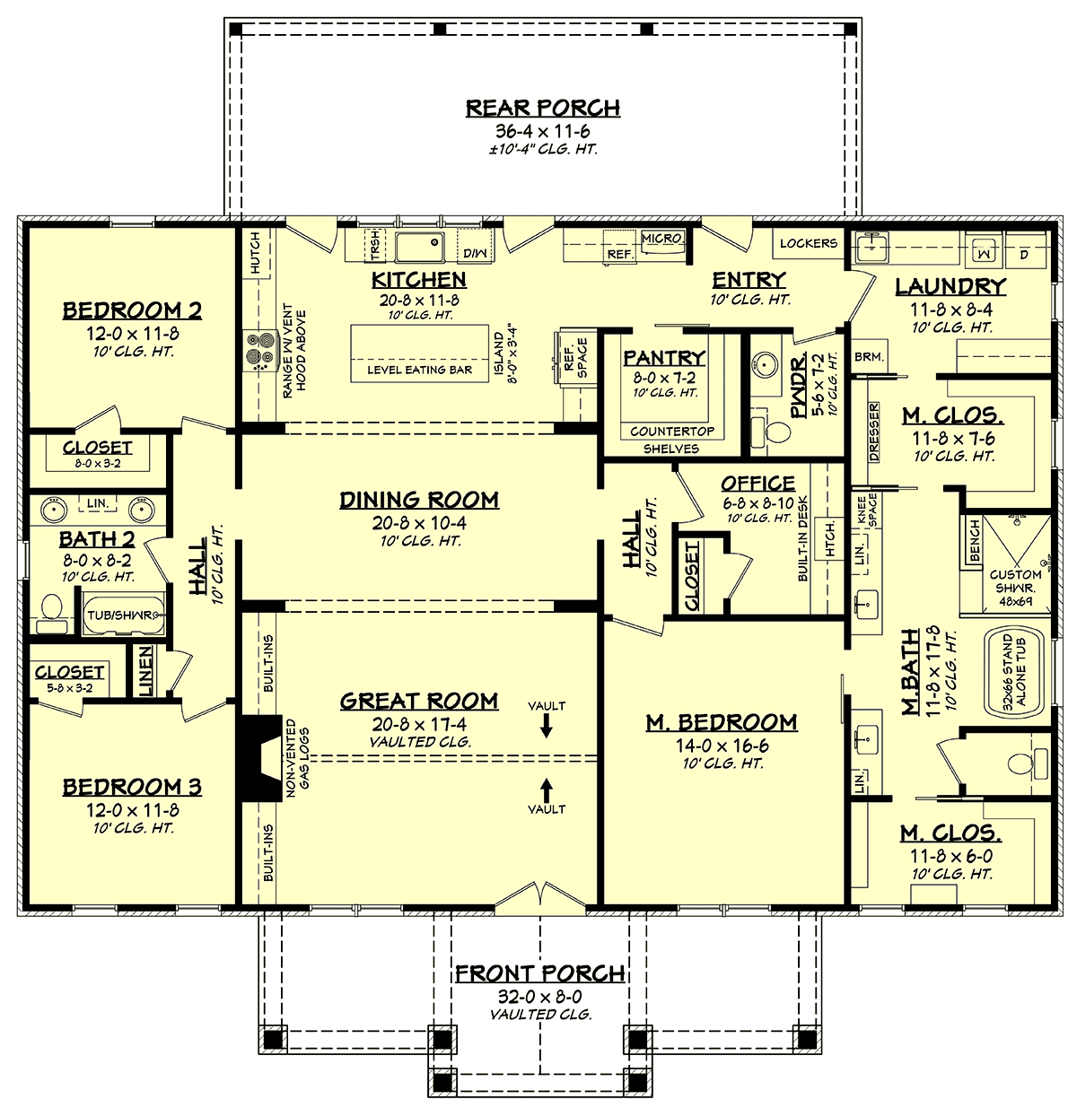 House Plan 80895 Level One