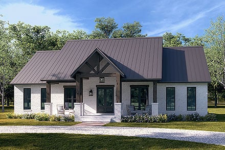 Country Craftsman Farmhouse Traditional Elevation of Plan 80895