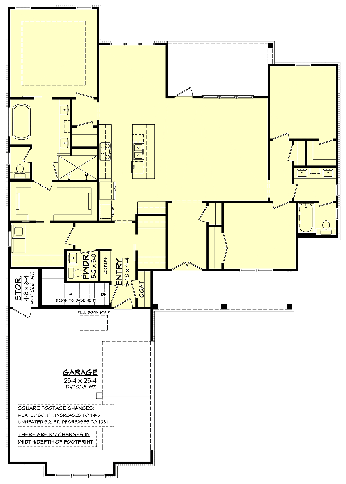 Country Farmhouse Alternate Level One of Plan 80897