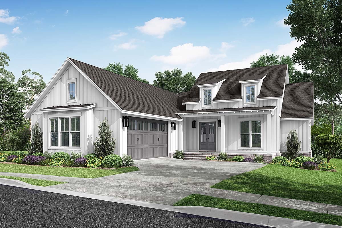 Country, Farmhouse Plan with 1997 Sq. Ft., 3 Bedrooms, 3 Bathrooms, 2 Car Garage Elevation