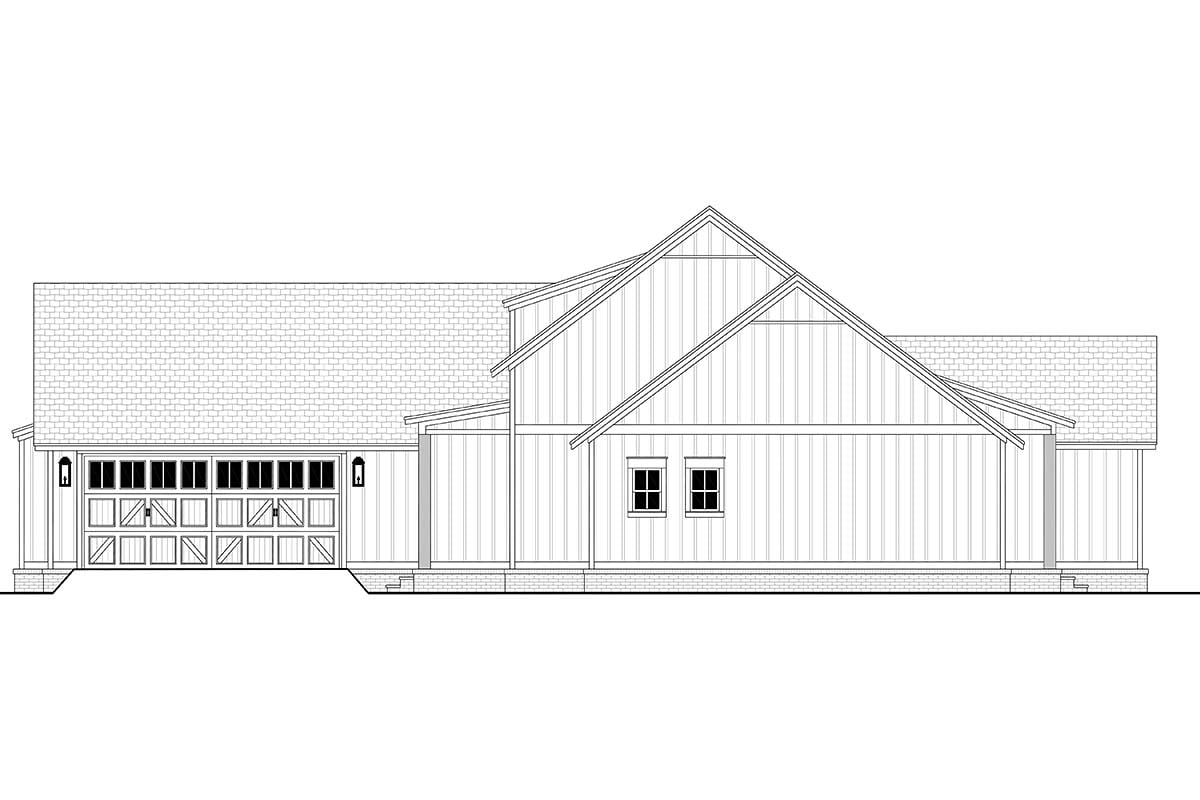 Country, Farmhouse Plan with 1997 Sq. Ft., 3 Bedrooms, 3 Bathrooms, 2 Car Garage Picture 2