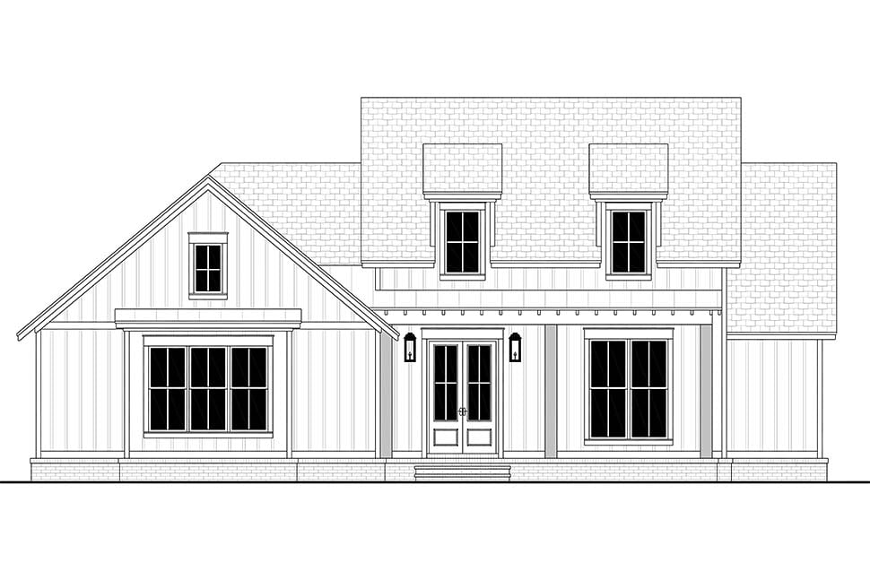 Country, Farmhouse Plan with 1997 Sq. Ft., 3 Bedrooms, 3 Bathrooms, 2 Car Garage Picture 4