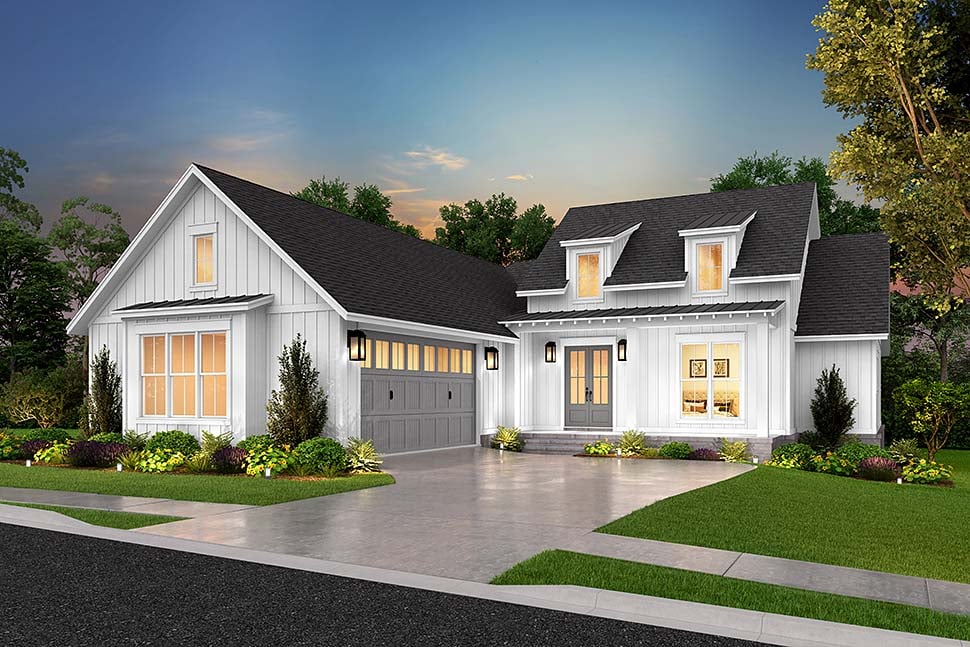 Country, Farmhouse Plan with 1997 Sq. Ft., 3 Bedrooms, 3 Bathrooms, 2 Car Garage Picture 5