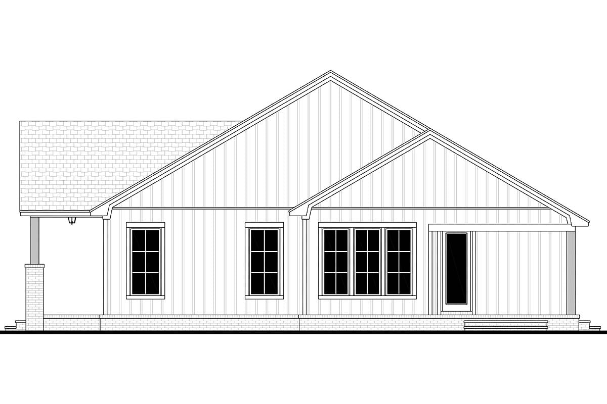 Country, Farmhouse Plan with 1596 Sq. Ft., 3 Bedrooms, 3 Bathrooms Picture 2