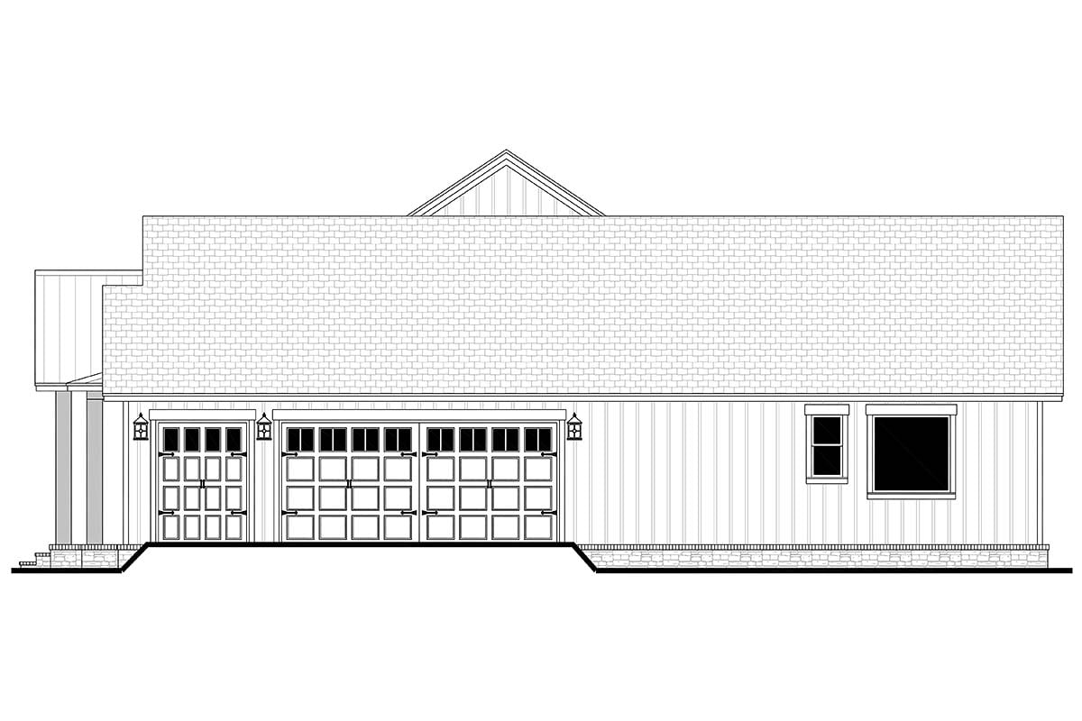 Country, Farmhouse Plan with 2195 Sq. Ft., 3 Bedrooms, 3 Bathrooms, 2 Car Garage Picture 2