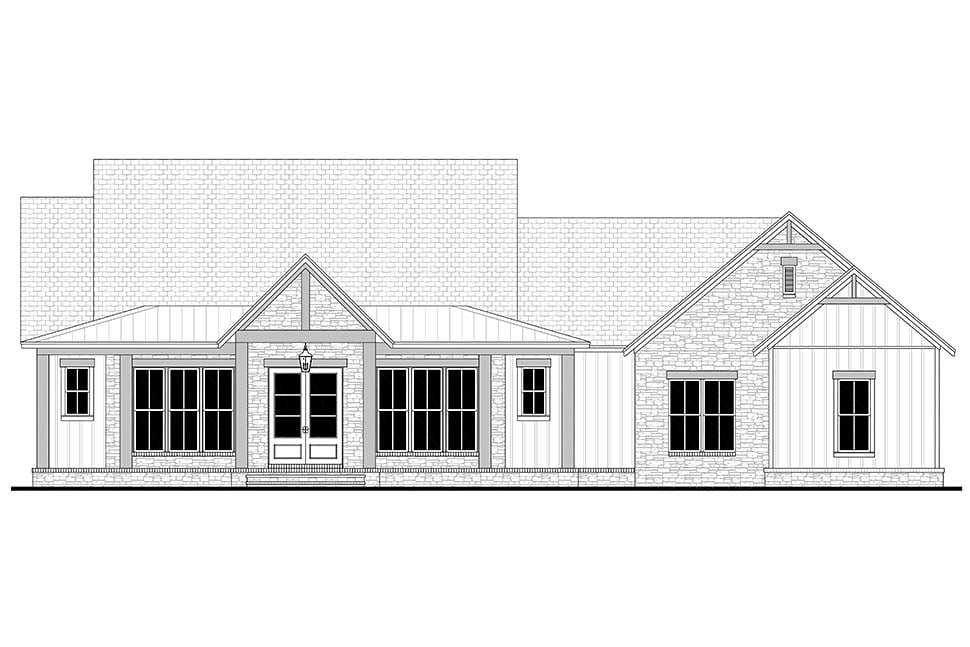 Country, Farmhouse Plan with 2195 Sq. Ft., 3 Bedrooms, 3 Bathrooms, 2 Car Garage Picture 4