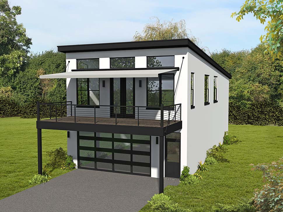 Contemporary, Modern Plan with 1405 Sq. Ft., 3 Bedrooms, 2 Bathrooms, 4 Car Garage Picture 5