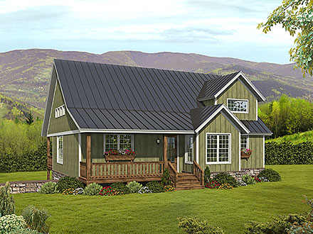 Country Farmhouse Traditional Elevation of Plan 80905