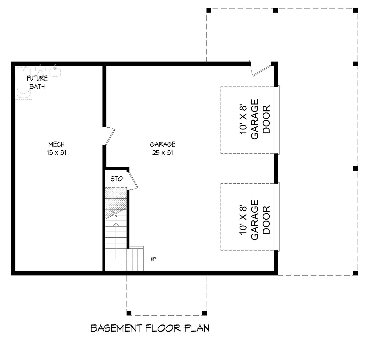 A-Frame Cabin Contemporary Lower Level of Plan 80906
