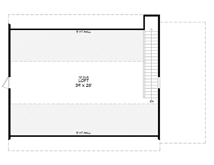 Garage Plan 80914 - 3 Car Garage Second Level Plan