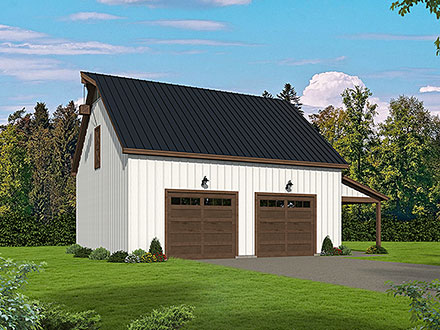 Country Farmhouse Ranch Traditional Elevation of Plan 80914