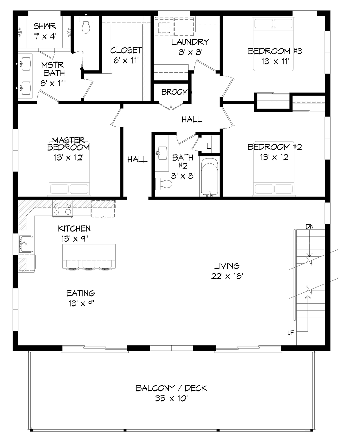 Contemporary Modern Level Two of Plan 80915