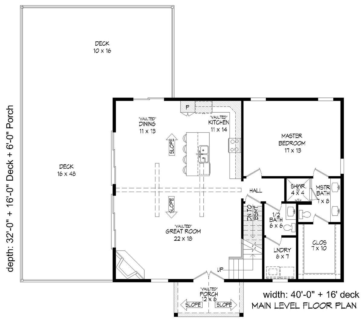 Cabin Country Prairie Style Traditional Level One of Plan 80918