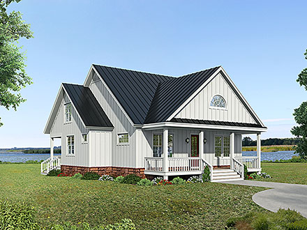 Country Farmhouse Traditional Elevation of Plan 80919