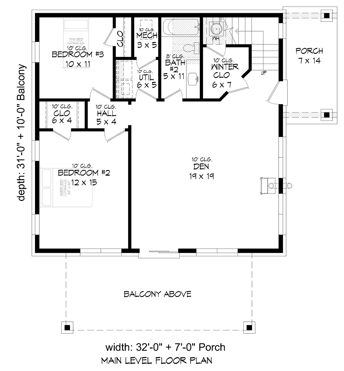 House Plan 80925 Level One