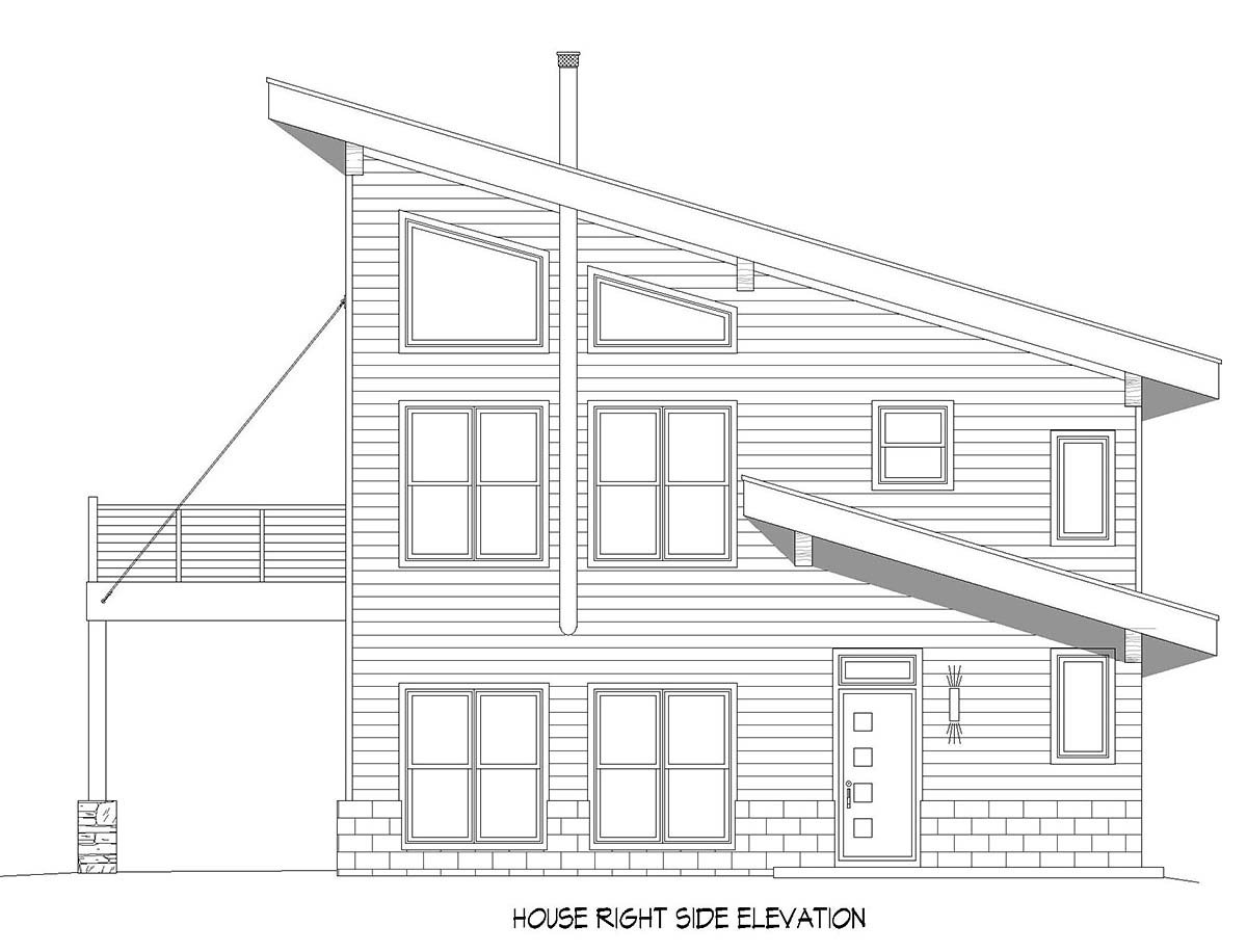 Coastal, Contemporary, Modern Plan with 1984 Sq. Ft., 3 Bedrooms, 3 Bathrooms, 2 Car Garage Picture 2