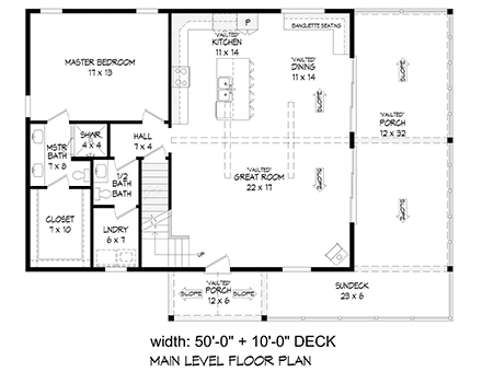 House Plan 80928 First Level Plan