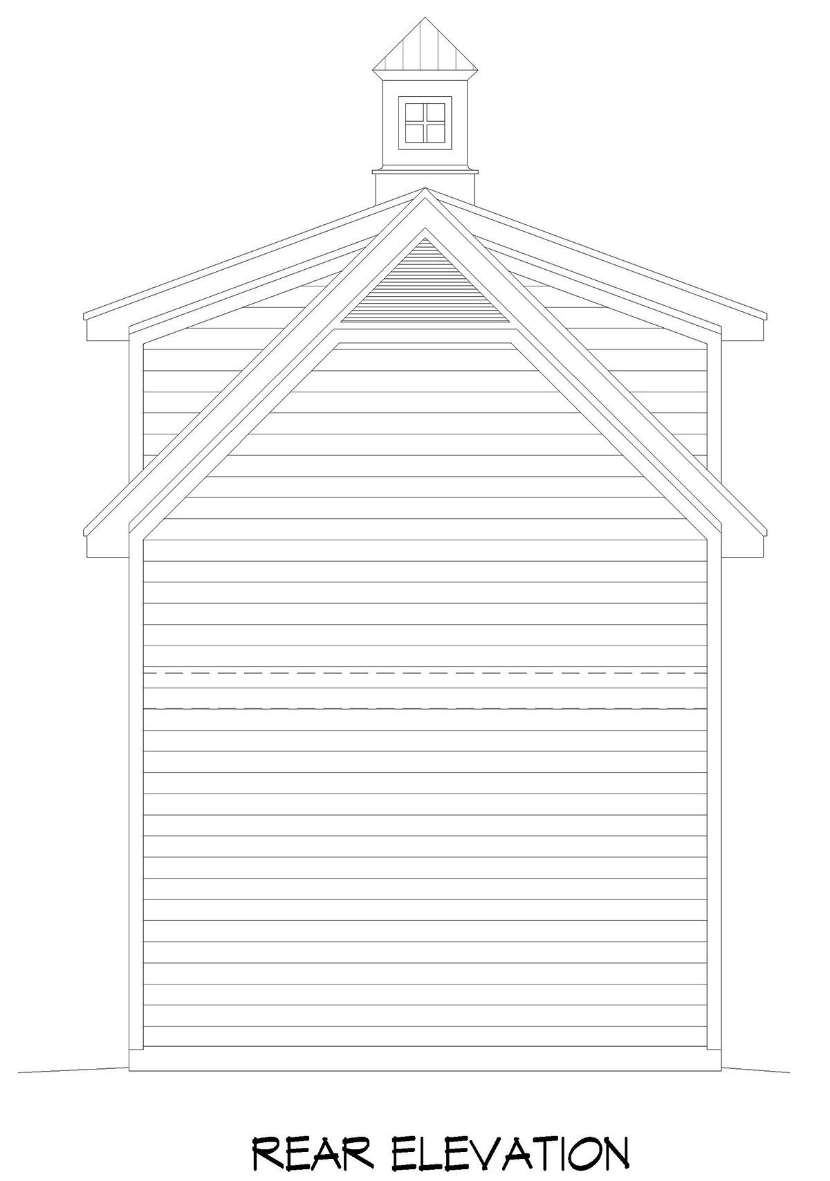 Country Prairie Style Rear Elevation of Plan 80931