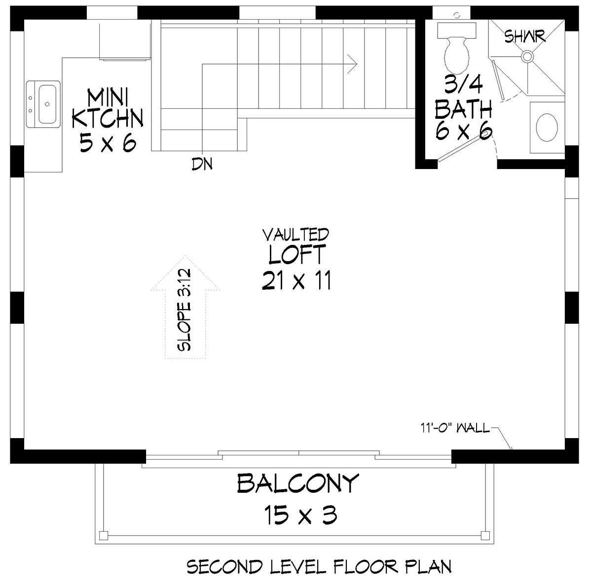 Contemporary Modern Level Two of Plan 80935
