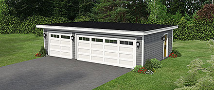 Garage Plan 80938 - 3 Car Garage Elevation