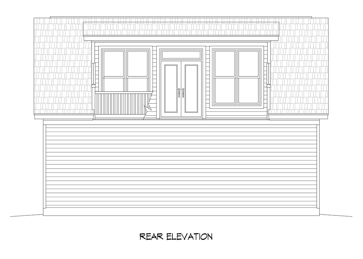 Country Farmhouse Traditional Rear Elevation of Plan 80941