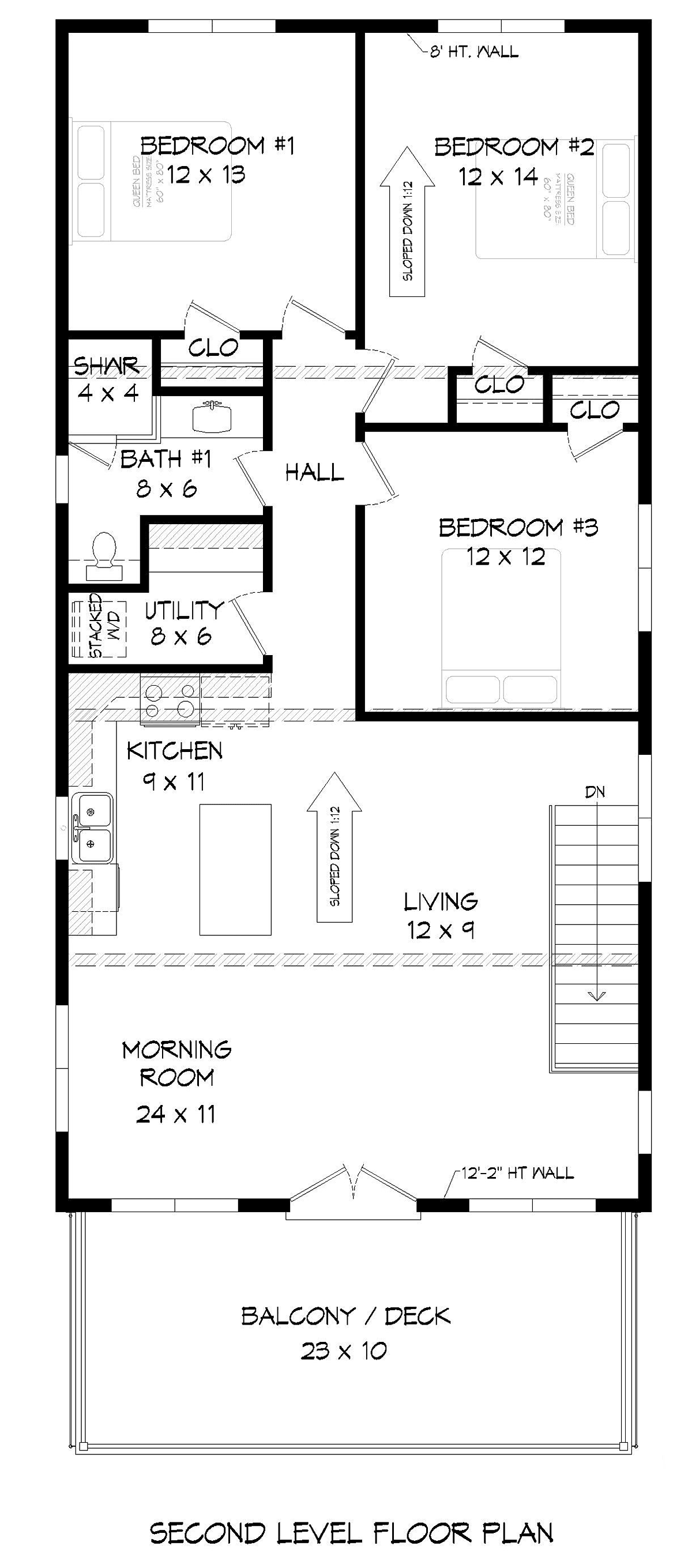 Contemporary Modern Level Two of Plan 80943