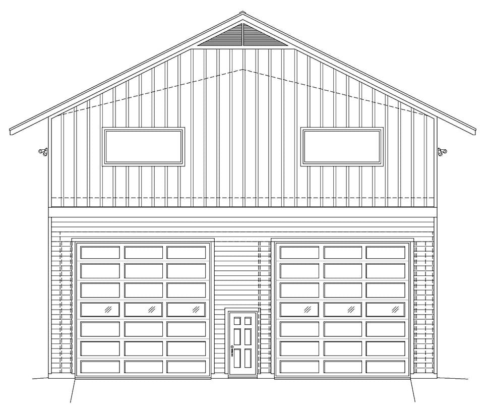 Plan 80944 | Traditional Style 4 Car Garage