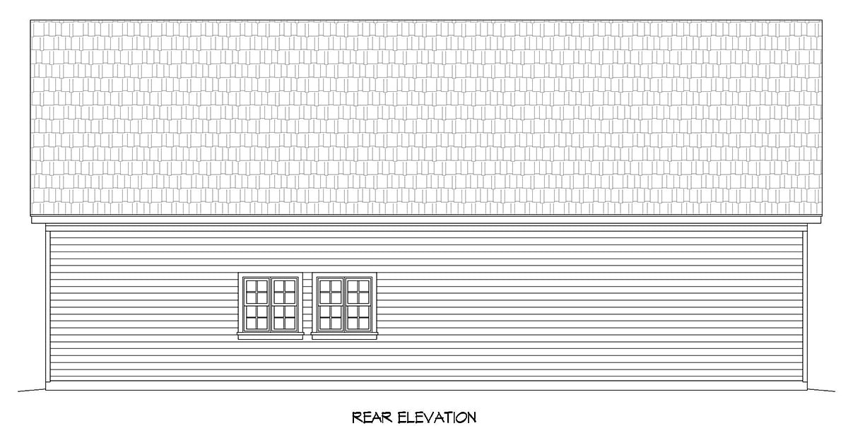 Country Farmhouse Traditional Rear Elevation of Plan 80948