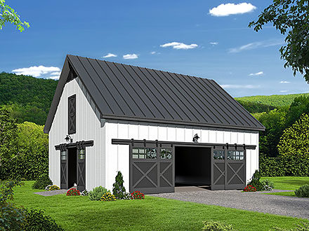 Country Farmhouse Traditional Elevation of Plan 80951