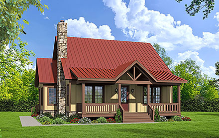 Cottage Country Farmhouse Ranch Traditional Elevation of Plan 80957