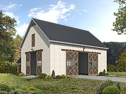 Country Farmhouse Traditional Elevation of Plan 80964