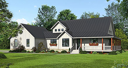 Country Farmhouse Traditional Elevation of Plan 80965