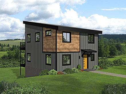 Contemporary Modern Elevation of Plan 80966