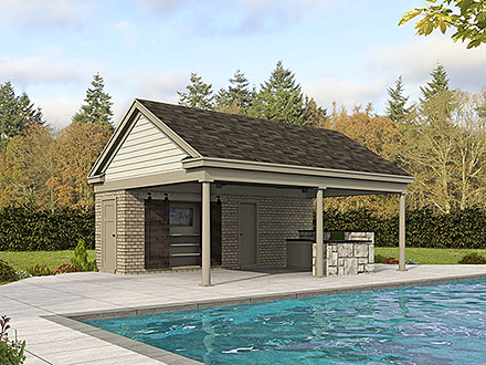 Cottage Country Traditional Elevation of Plan 80967